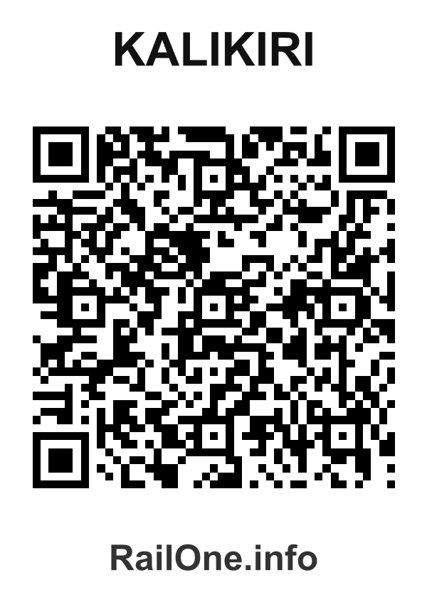 RailOne QR Code for Kalikiri station