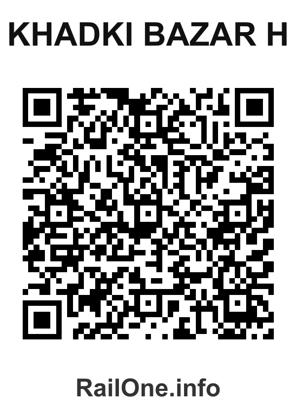RailOne QR Code for Khadki Bazar H station