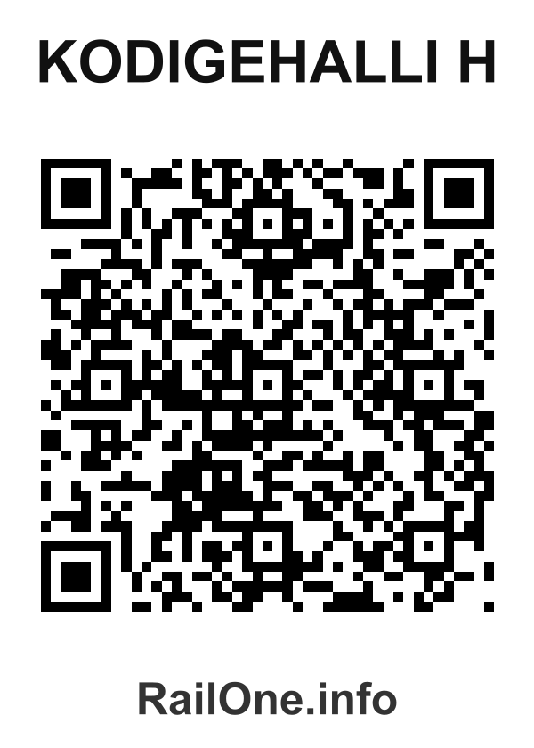 RailOne QR Code for Kodigehalli H station