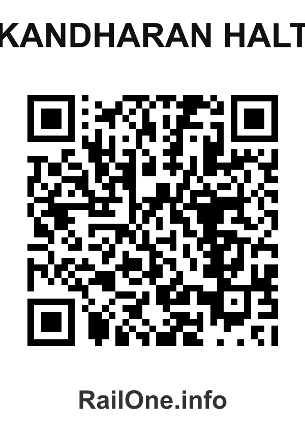 RailOne QR Code for Kandharan Halt station