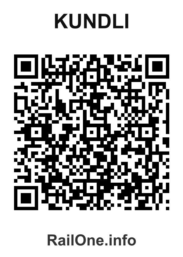 RailOne QR Code for Kundli station