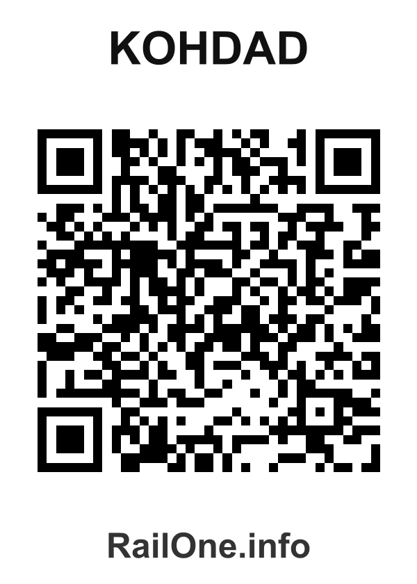 RailOne QR Code for Kohdad station