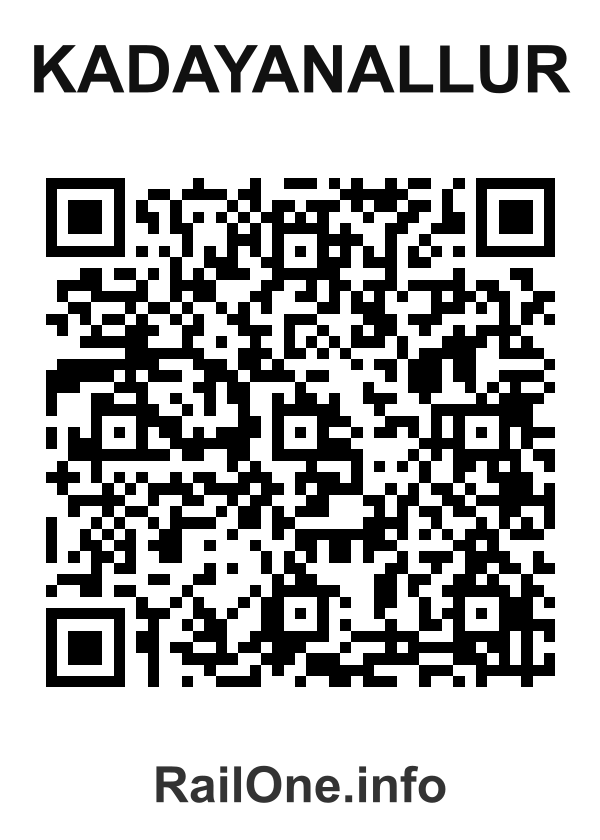 RailOne QR Code for Kadayanallur station