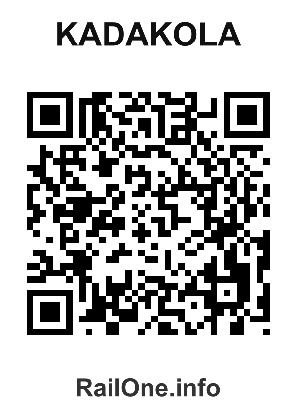 RailOne QR Code for Kadakola station