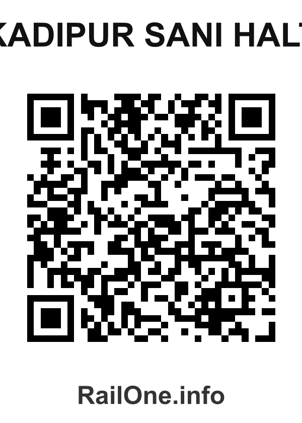 RailOne QR Code for Kadipur Sani Halt station