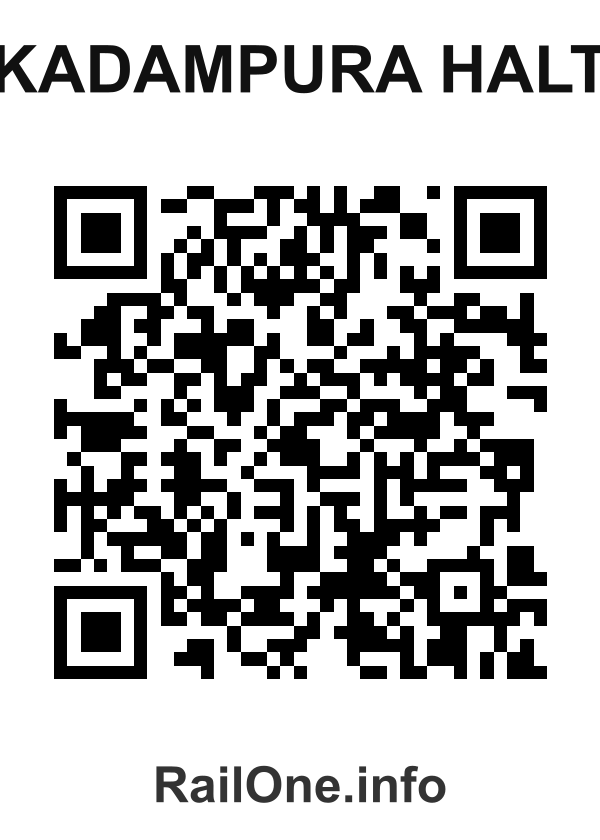 RailOne QR Code for Kadampura Halt station
