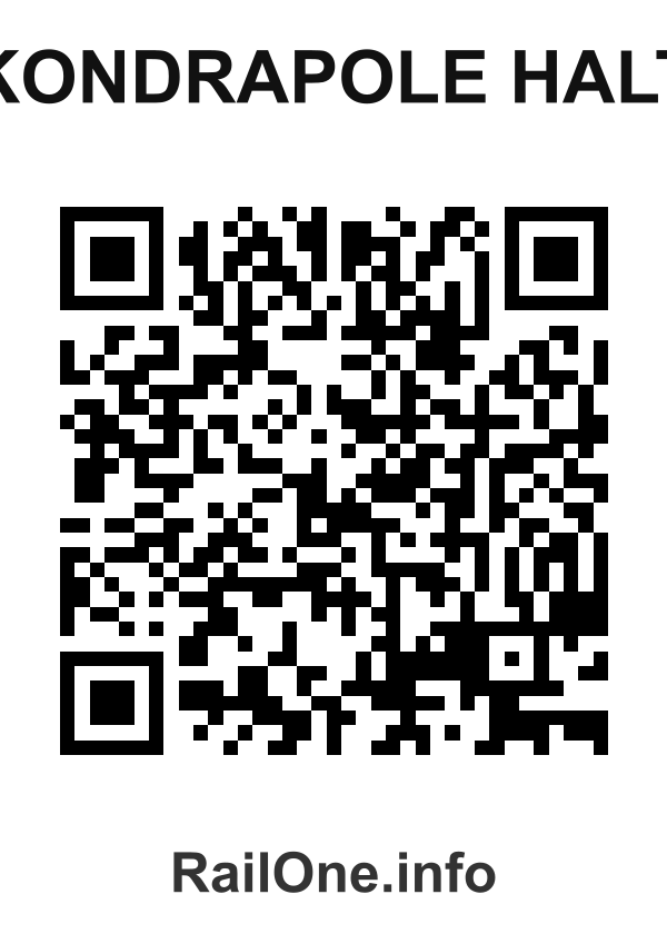 RailOne QR Code for Kondrapole Halt station