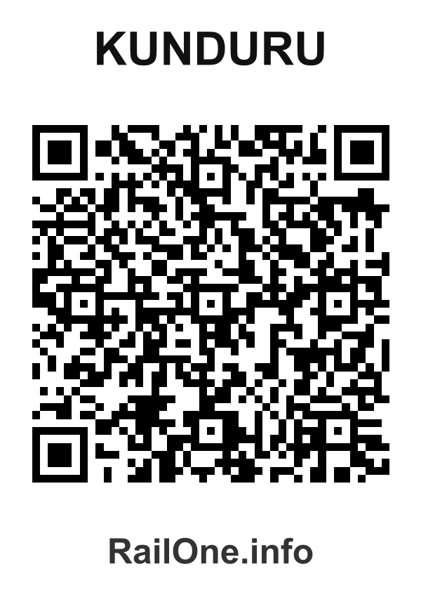 RailOne QR Code for Kunduru station