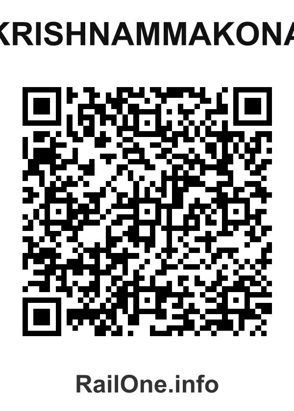 RailOne QR Code for Krishnammakona station