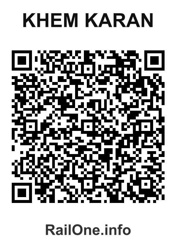 RailOne QR Code for Khem Karan station