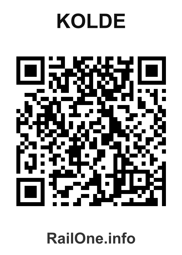 RailOne QR Code for Kolde station