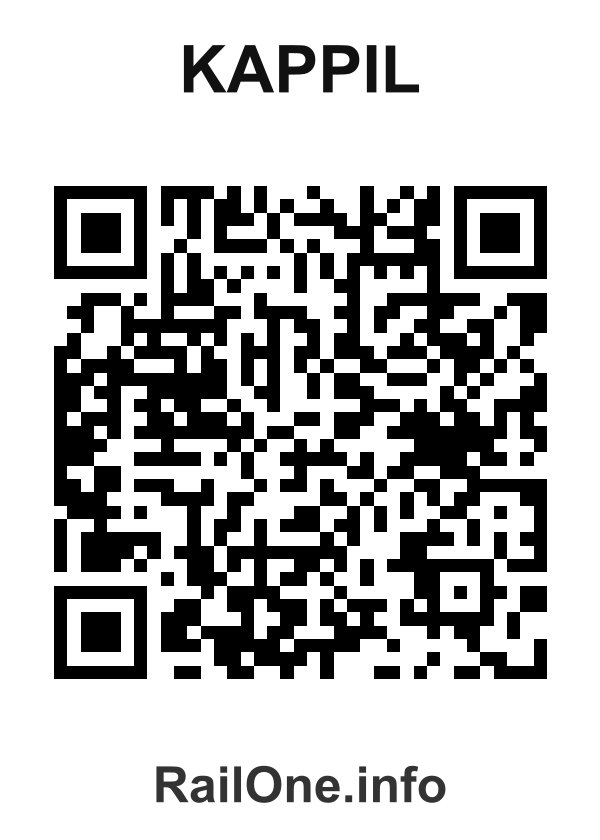 RailOne QR Code for Kappil station