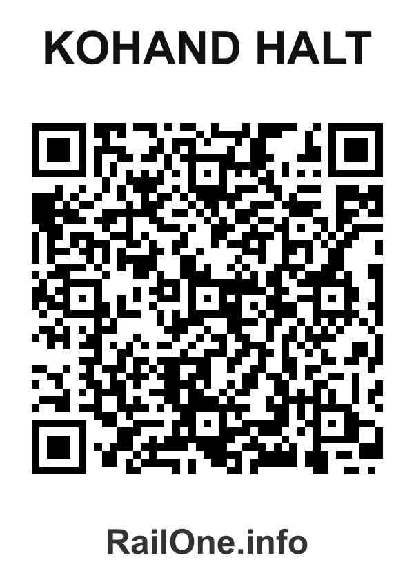 RailOne QR Code for Kohand Halt station