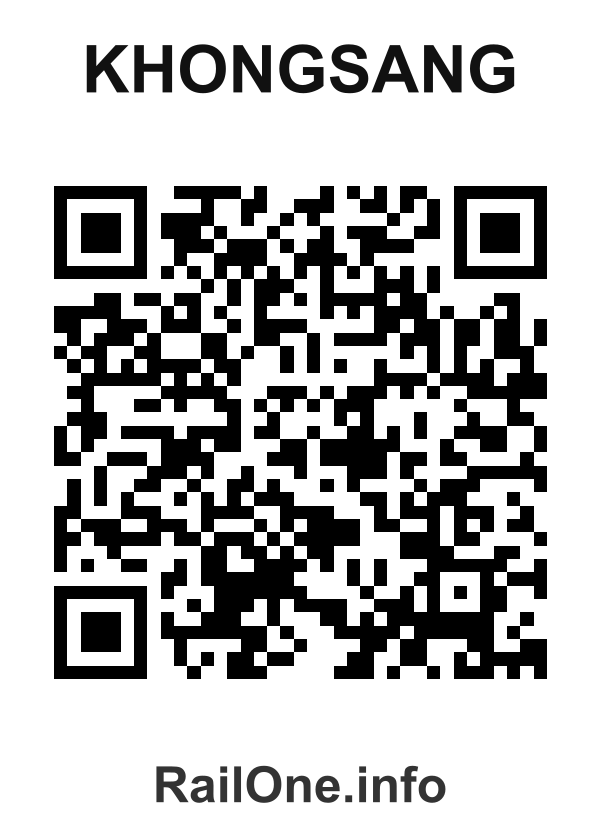 RailOne QR Code for Khongsang station