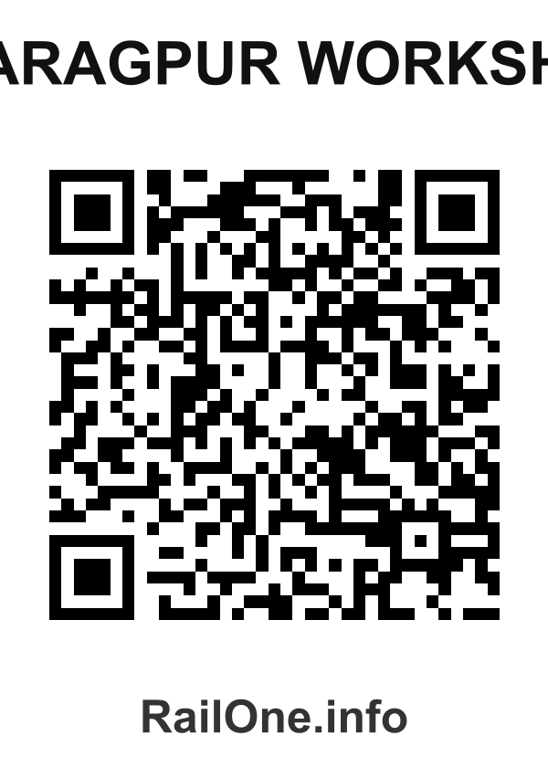 RailOne QR Code for Kharagpur Workshop station