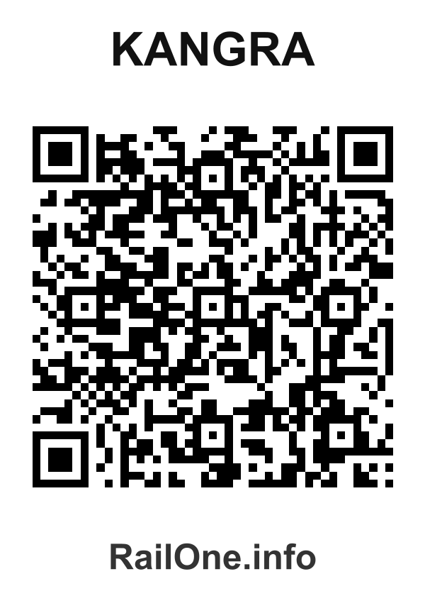 RailOne QR Code for Kangra station