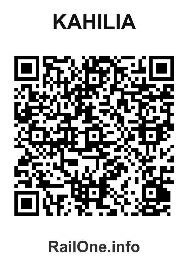 RailOne QR Code for Kahilia station