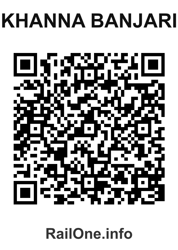 RailOne QR Code for Khanna Banjari station