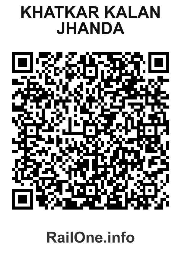 RailOne QR Code for Khatkar Kalan Jhanda station