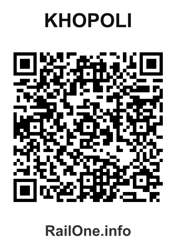 RailOne QR Code for Khopoli station