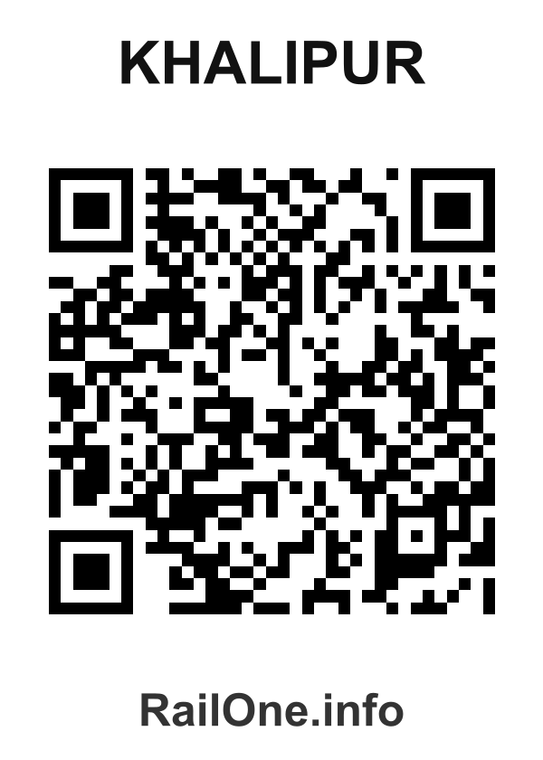 RailOne QR Code for Khalipur station