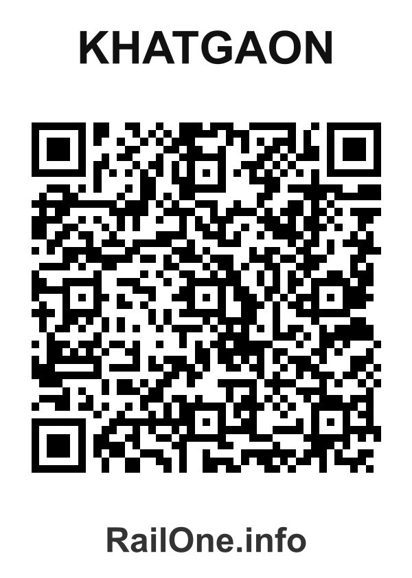 RailOne QR Code for Khatgaon station