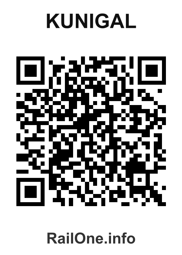 RailOne QR Code for Kunigal station