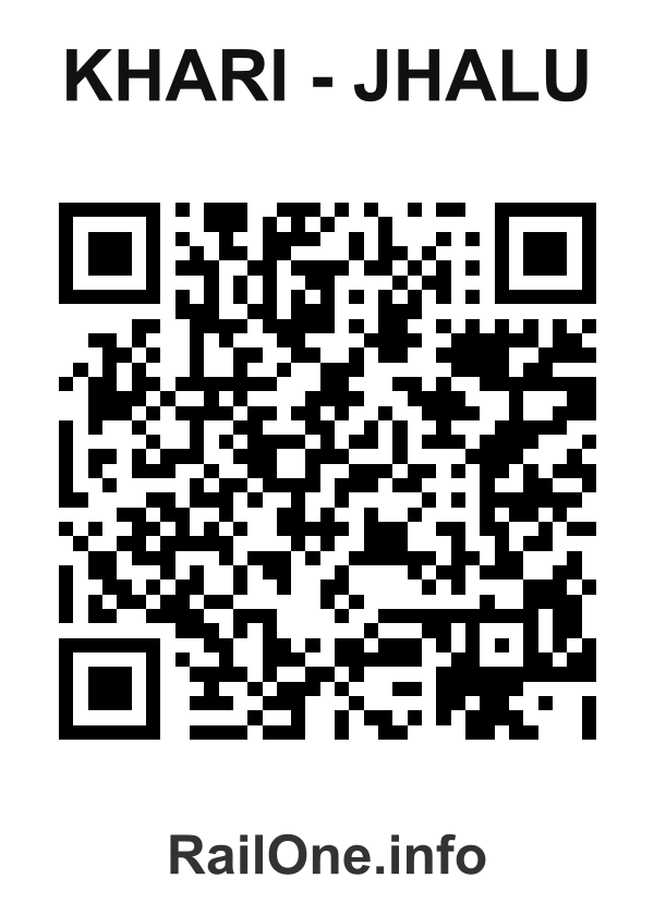 RailOne QR Code for Khari - Jhalu station