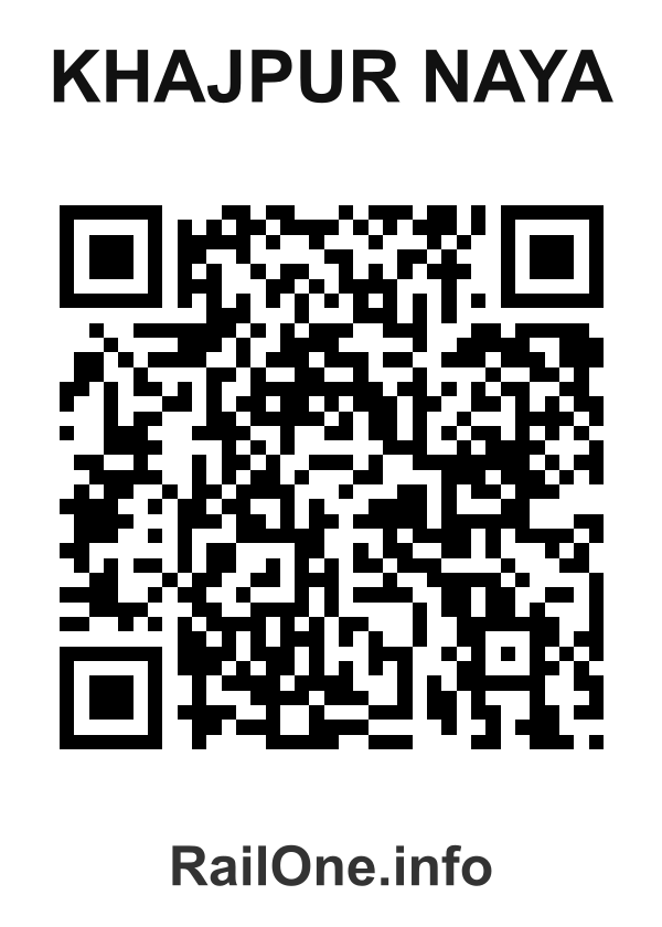 RailOne QR Code for Khajpur Naya station