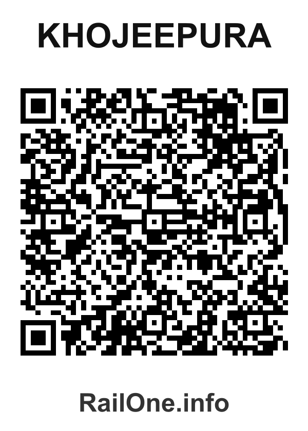 RailOne QR Code for Khojeepura station