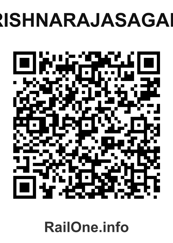 RailOne QR Code for Krishnarajasagara station