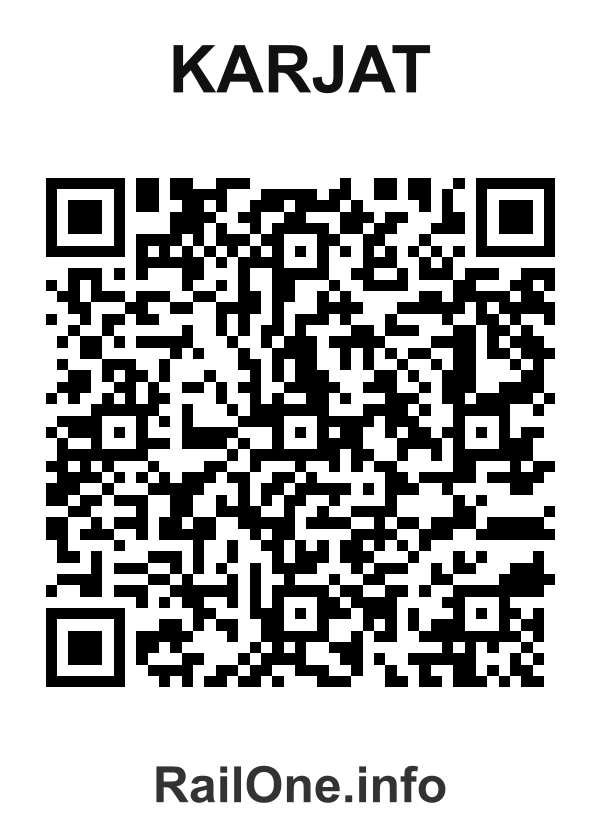 RailOne QR Code for Karjat station