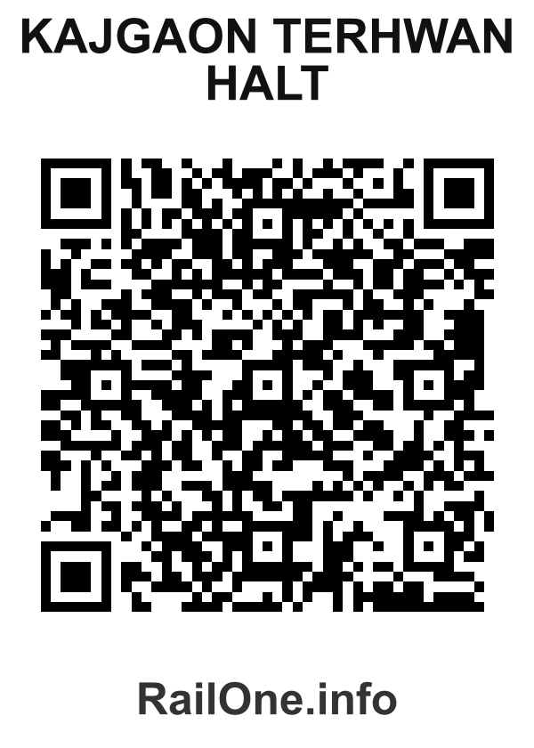 RailOne QR Code for Kajgaon Terhwan Halt station