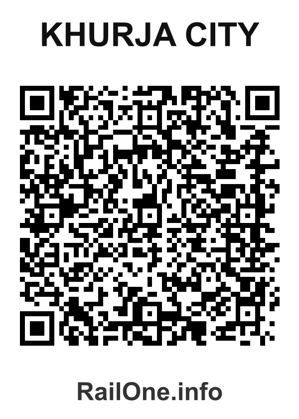 RailOne QR Code for Khurja City station