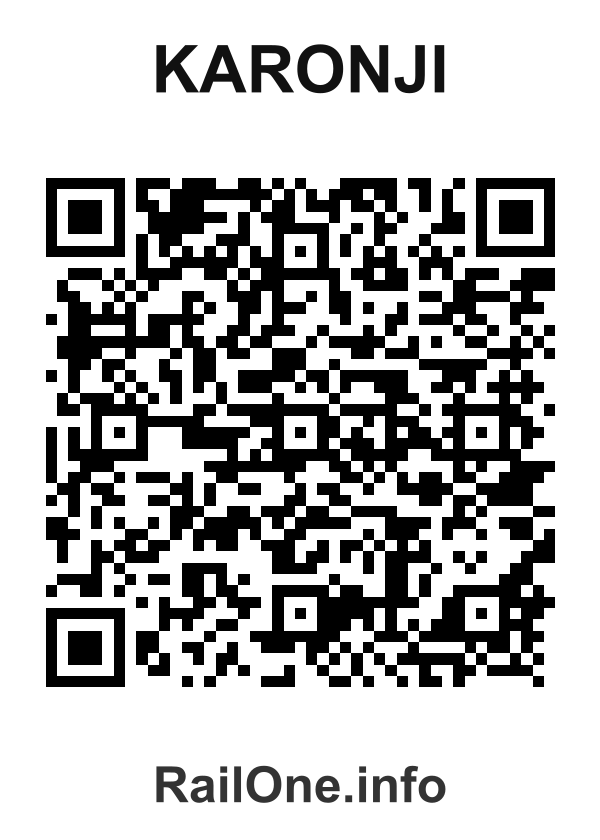 RailOne QR Code for Karonji station