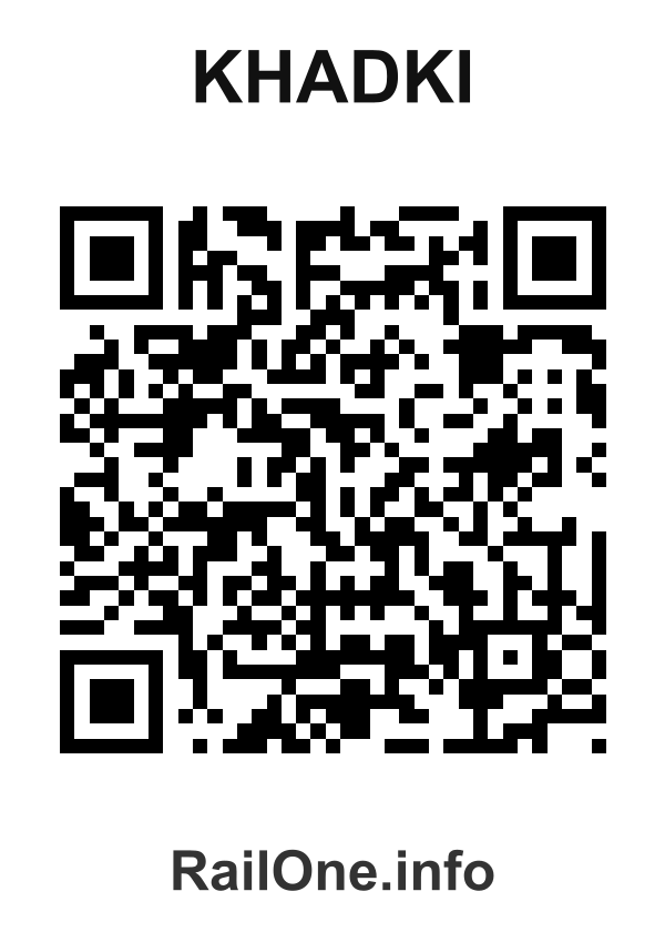 RailOne QR Code for Khadki station