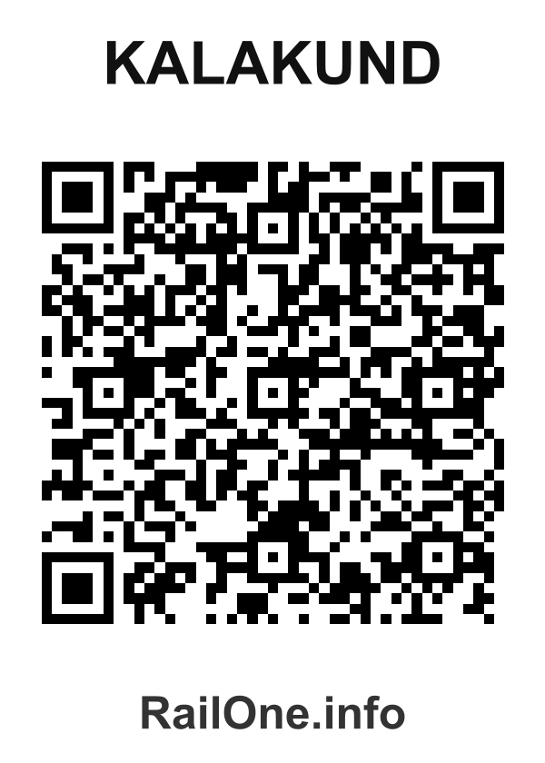 RailOne QR Code for Kalakund station