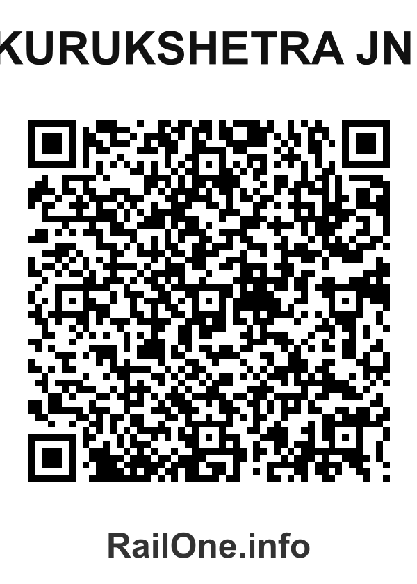 RailOne QR Code for Kurukshetra Jn. station