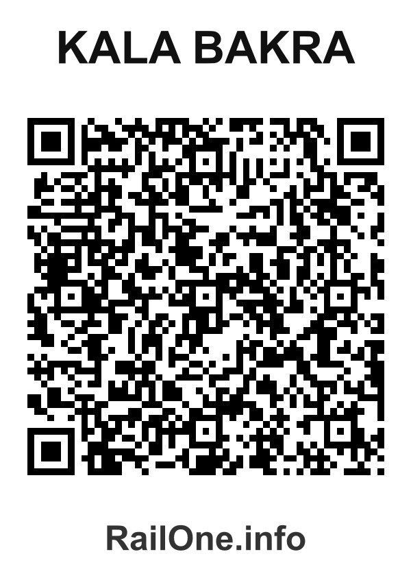 RailOne QR Code for Kala Bakra station