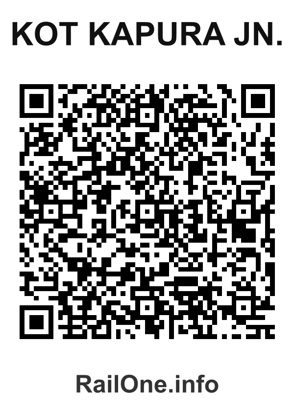 RailOne QR Code for Kot Kapura Jn. station