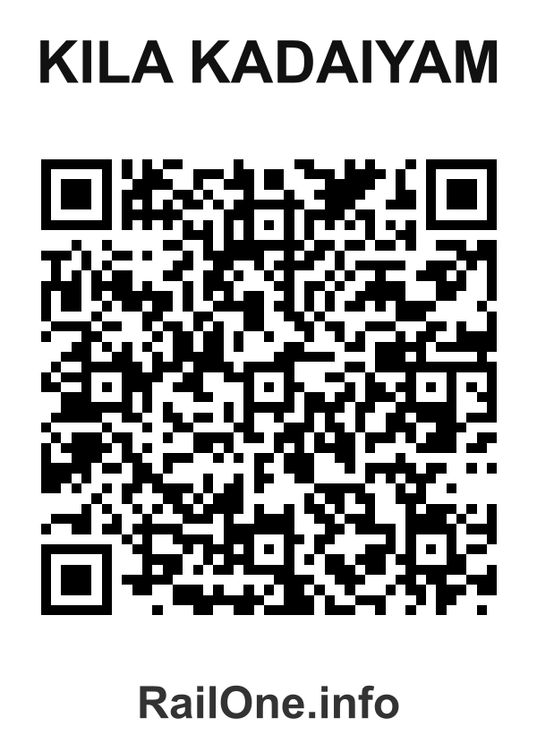 RailOne QR Code for Kila Kadaiyam station