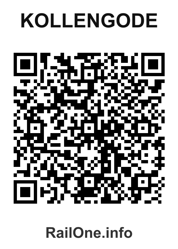 RailOne QR Code for Kollengode station