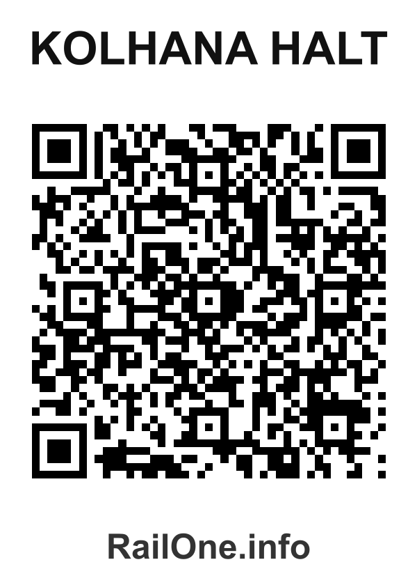 RailOne QR Code for Kolhana Halt station