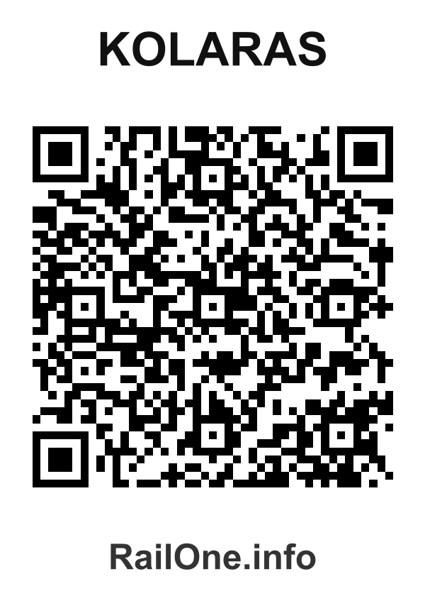 RailOne QR Code for Kolaras station