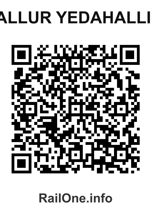 RailOne QR Code for Kallur Yedahalli H station