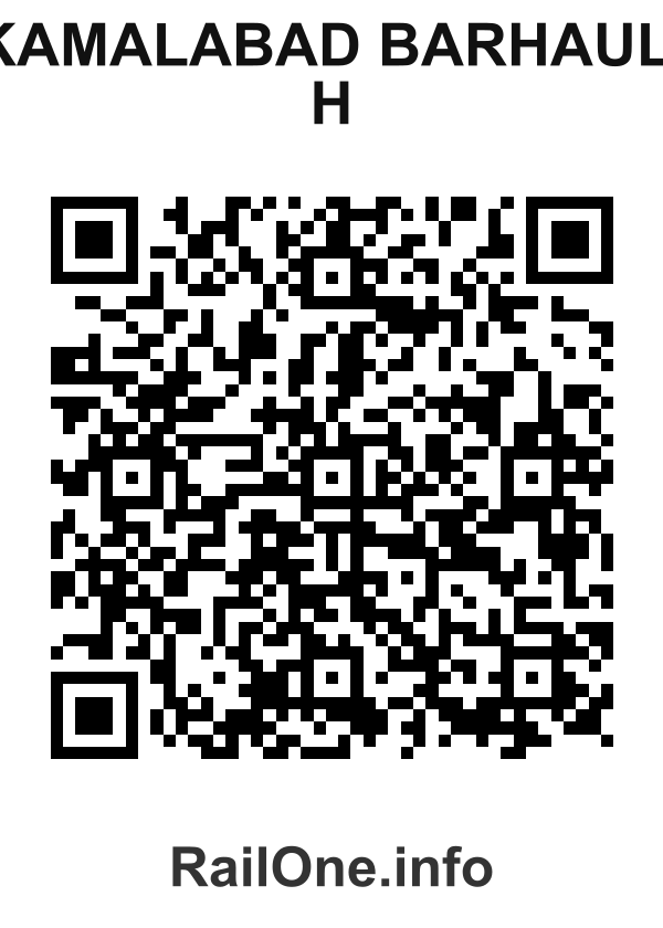 RailOne QR Code for Kamalabad Barhauli H station