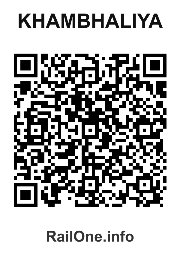 RailOne QR Code for Khambhaliya station
