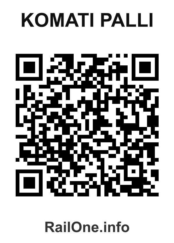 RailOne QR Code for Komati Palli station