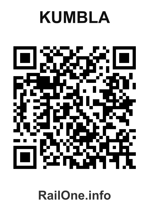 RailOne QR Code for Kumbla station