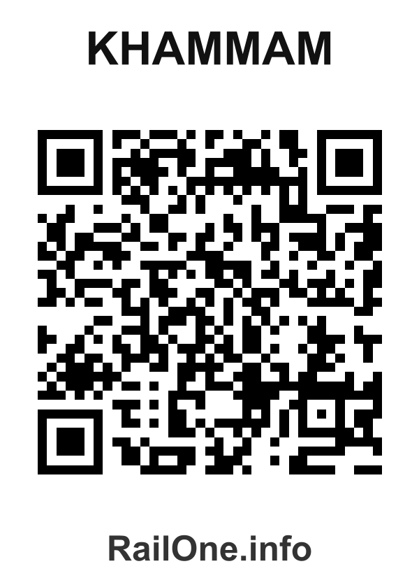 RailOne QR Code for Khammam station